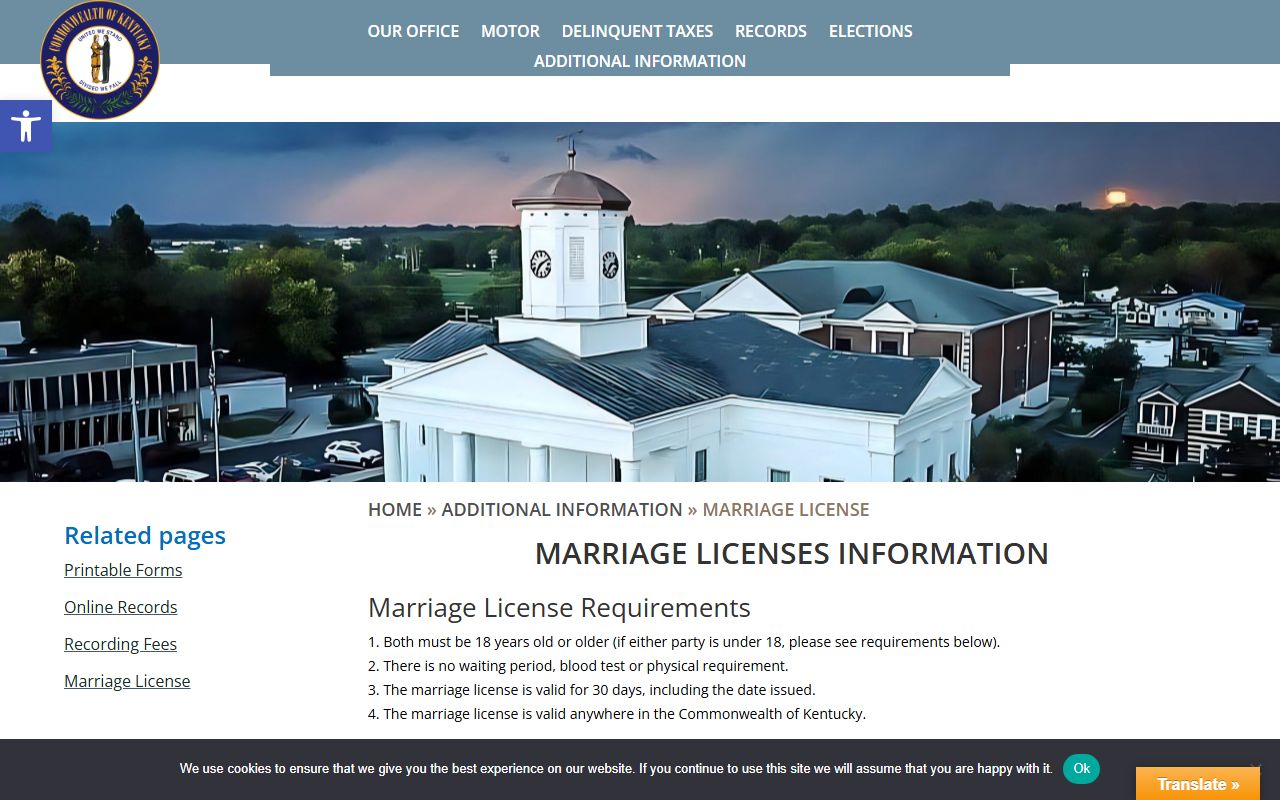 Harrison County marriage records license requirements