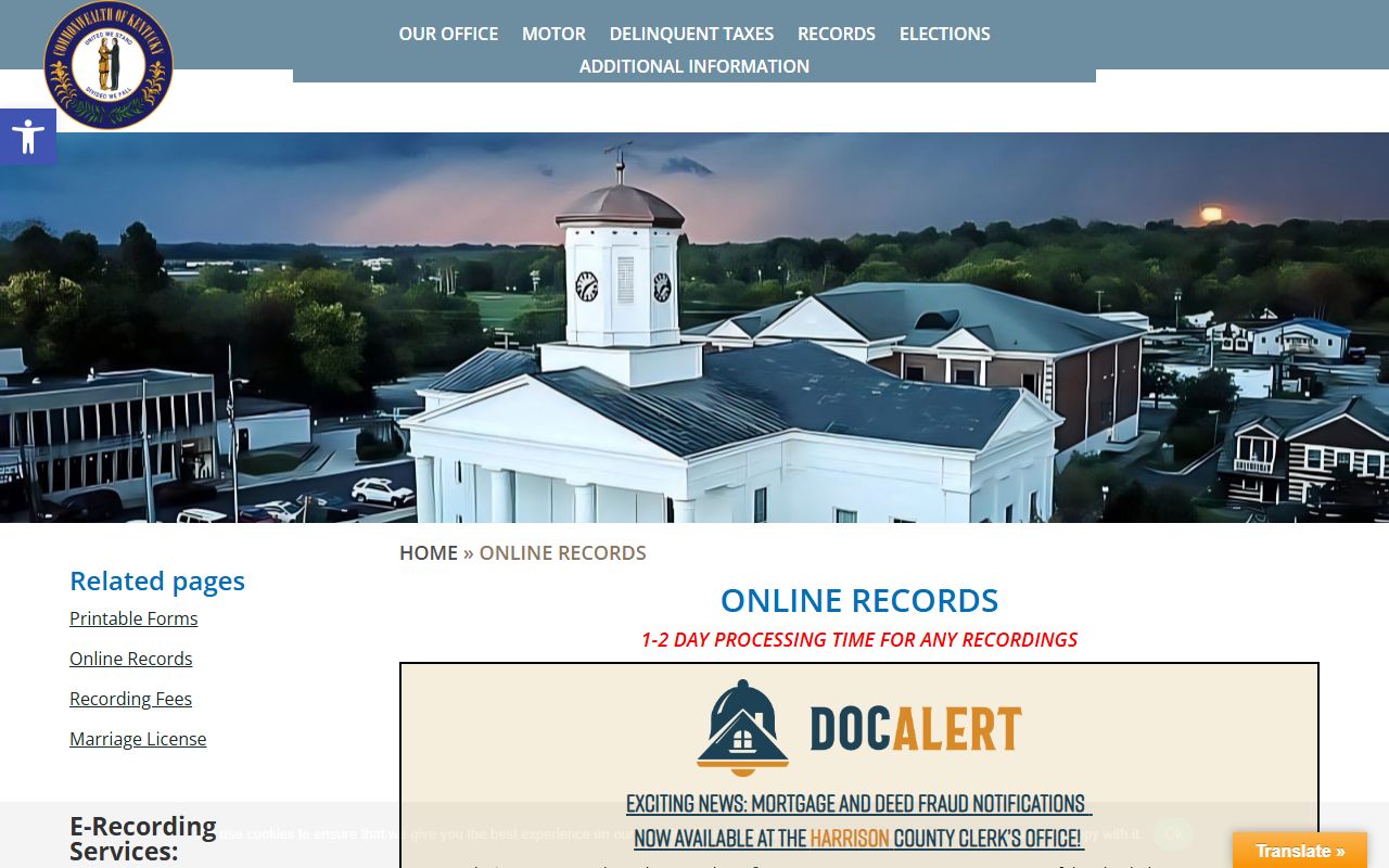 Harrison County marriage and divorce records online access