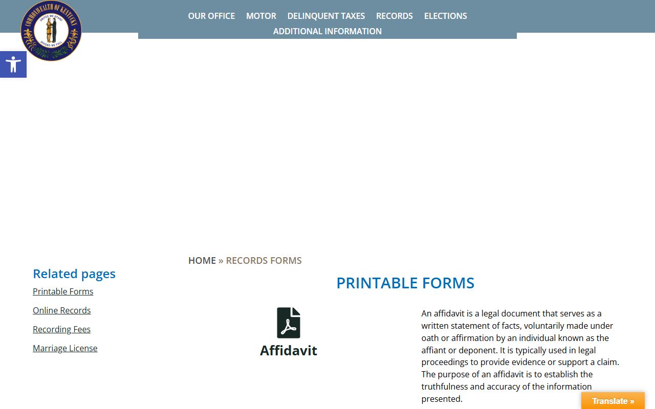 Harrison County probate records forms and open records application