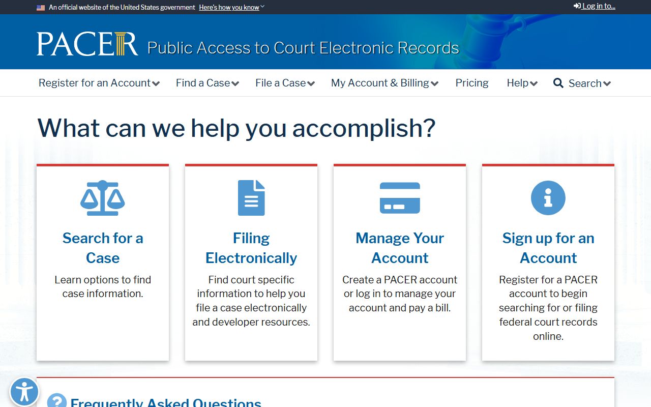 Harrison County traffic court records PACER federal case search source